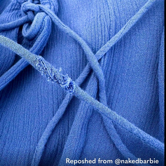 Free People Adelaide Embroidered Shift Mini Dress Ocean Blue Size XS - Picture 12 of 12